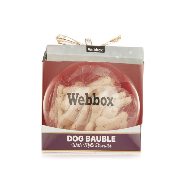 Webbox Dog Bauble with Milk Biscuits 42g RRP 2 CLEARANCE XL 29p or 5 for 1
